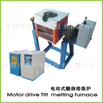 Motor drive tilt melting furnace